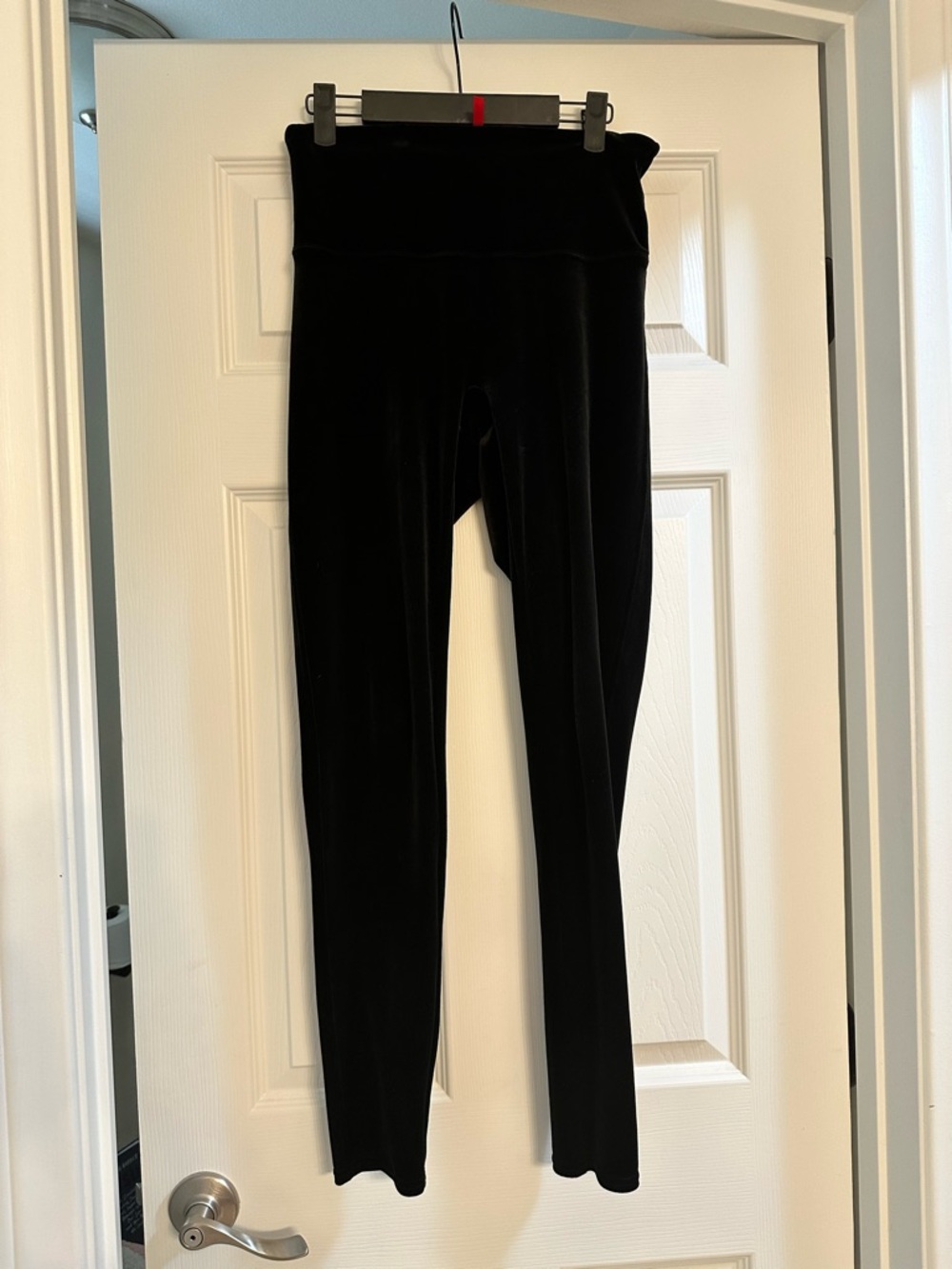 SPANX Black Velvet High-Rise Leggings